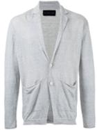 Front Pocket Cardigan - Men - Linen/flax - L, Grey, Linen/flax, Estnation