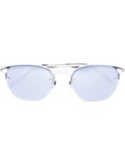 Linda Farrow - Square Frame Sunglasses - Women - Platinum - One Size, Grey, Platinum