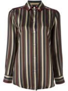 For Restless Sleepers Striped Shirt, Women's, Size: Medium, Silk