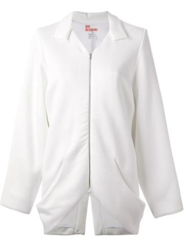 And Re Walker Zip Front Relaxed Fit Jacket, Women's, Size: S, White, Viscose/cotton