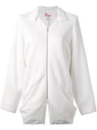 And Re Walker Zip Front Relaxed Fit Jacket, Women's, Size: S, White, Viscose/cotton