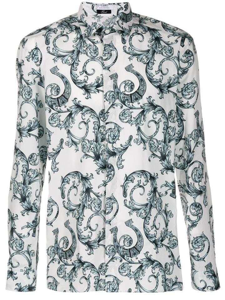 Versace Collection Baroque Printed Shirt - White