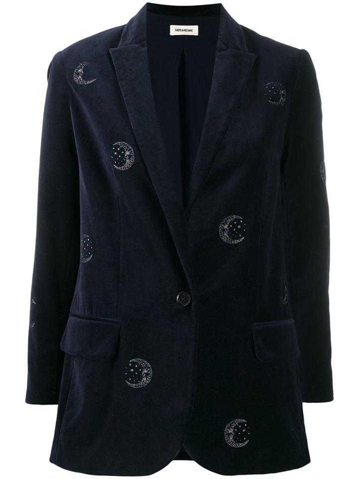 Zadig & Voltaire Viva Embroidered Blazer - Blue