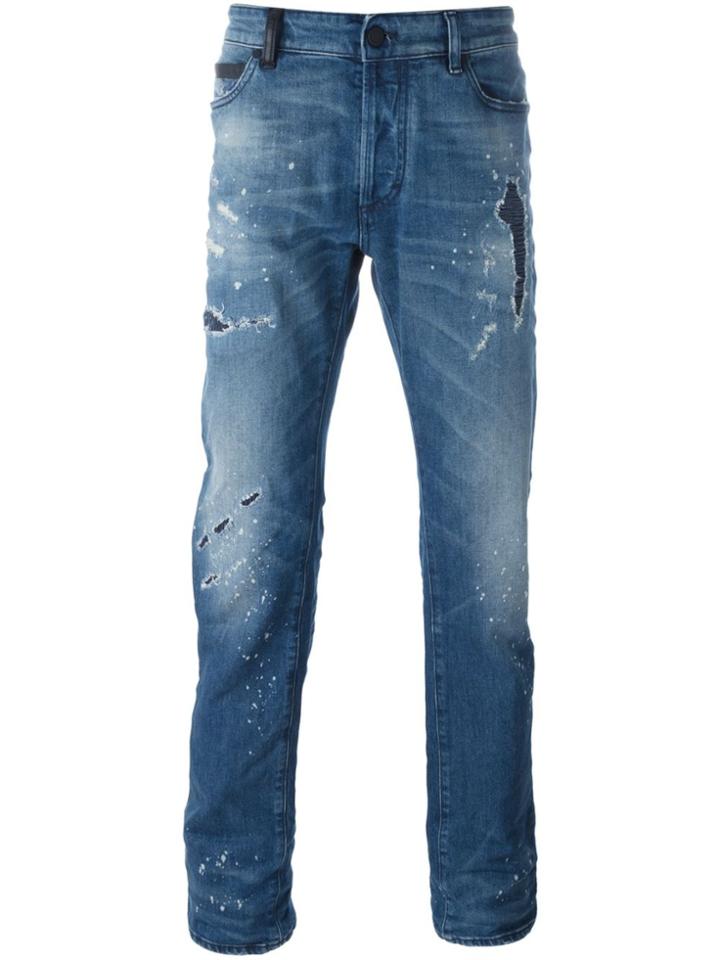 Marcelo Burlon County Of Milan Distressed Jeans - Blue