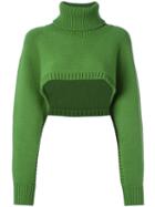 I'm Isola Marras Cropped Jumper, Women's, Green, Acrylic/polyester/virgin Wool
