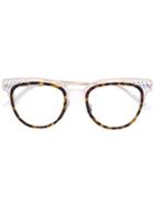 Bottega Veneta Eyewear Cat Eye Glasses - Metallic