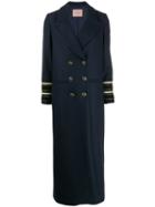 Twin-set Long Double Breasted Coat - Blue
