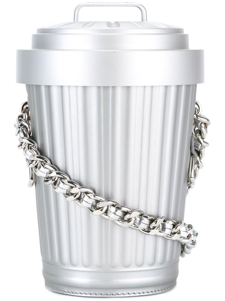 Moschino Trash Can Shoulder Bag - Metallic