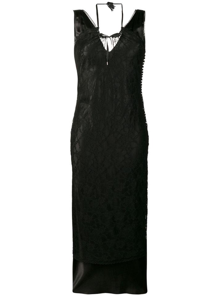 Christian Dior Pre-owned Double Layered Long Dress - Black