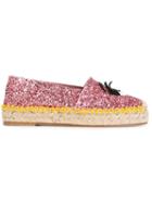 Chiara Ferragni Flirting Glitter Espadrilles, Women's, Size: 38, Pink/purple, Cotton/pvc/leather