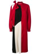 Atu Body Couture Pleated Panel Midi Dress - Red