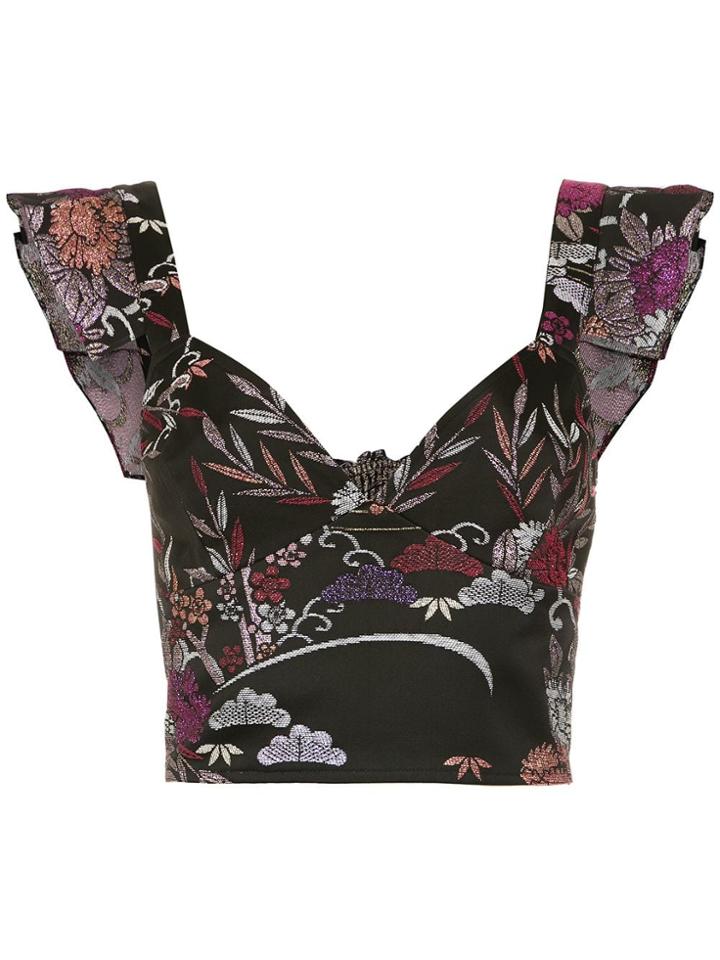 Framed Tokyo Cropped Top - Black