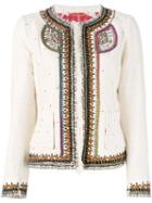 Bazar Deluxe Embellished Jacket, Women's, Size: 44, Nude/neutrals, Cotton/polyamide/viscose