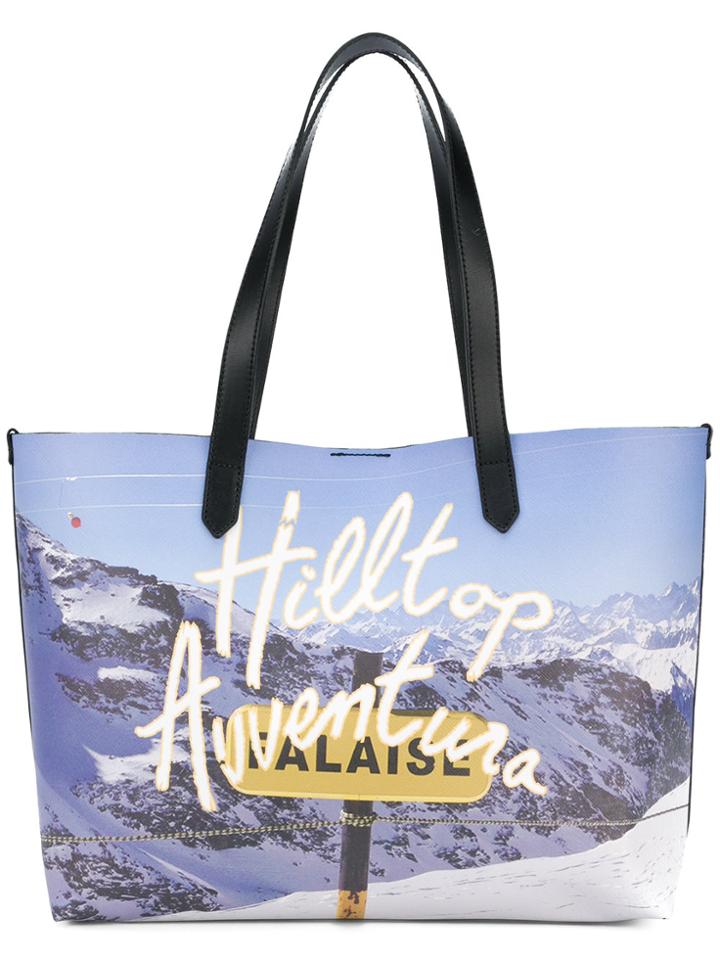Hogan Mountain Print Shopper Tote - Multicolour