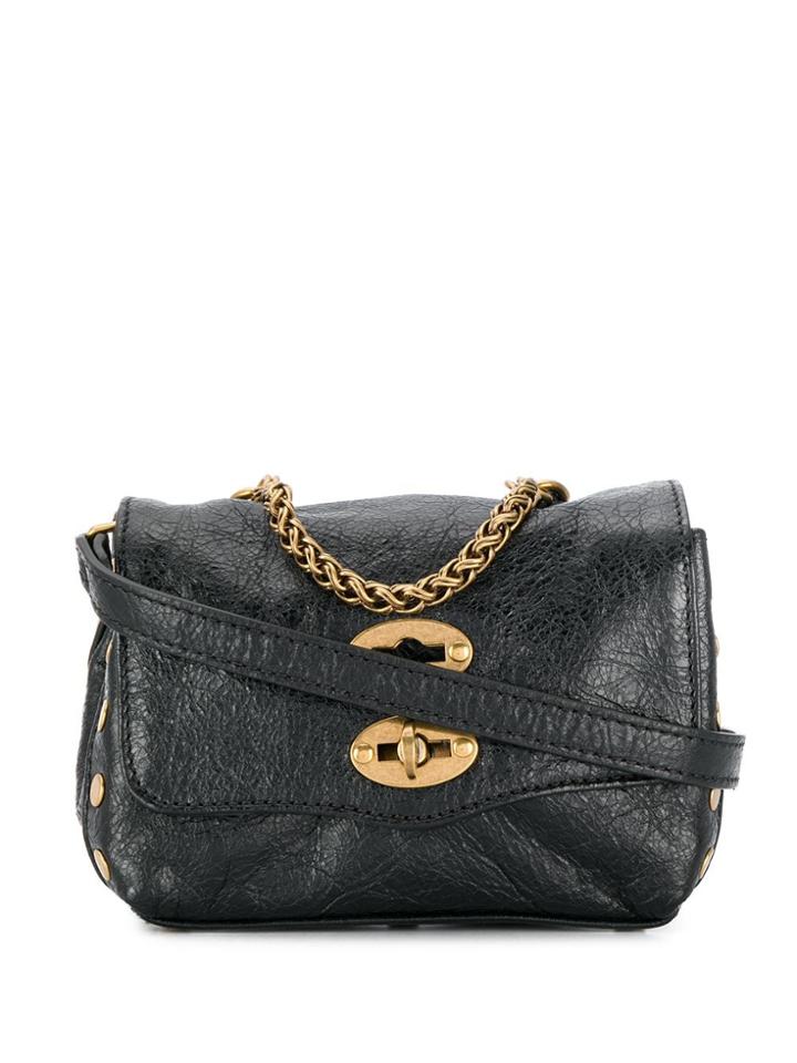 Zanellato Stitch Detail Mini Tote Bag - Black