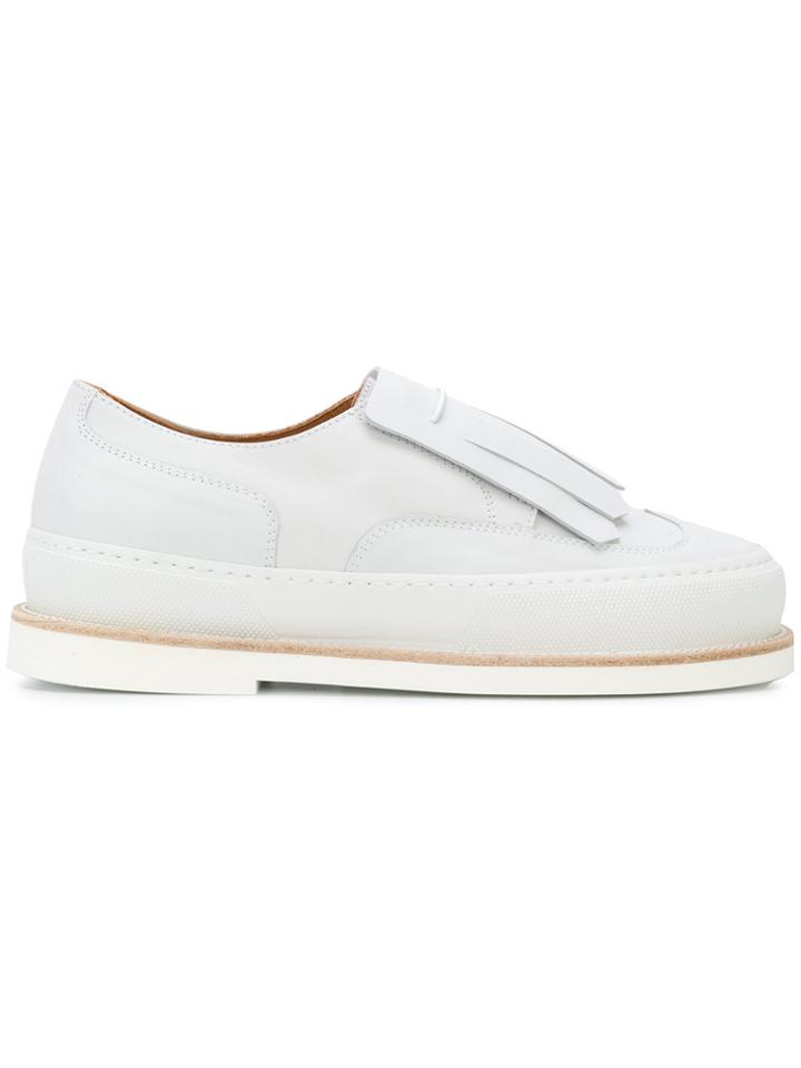 Robert Clergerie Tania Tassel Sneakers - White