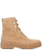 Tod's Ribbed Sole Lace-up Boots - Neutrals