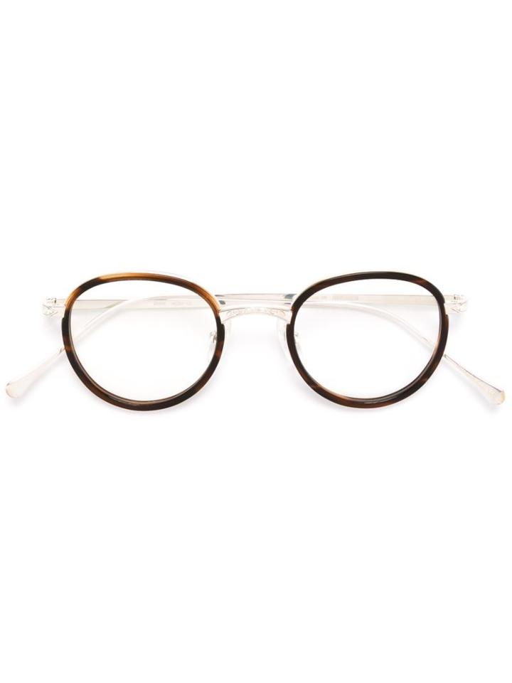 Matsuda Round Frame Glasses, Grey, Acetate/silver