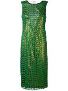 Marco De Vincenzo - Metallic Effect Dress - Women - Polyester - 44, Green, Polyester
