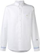 Ps By Paul Smith Embroidered Figure Shirt, Men's, Size: Large, White, Cotton/linen/flax