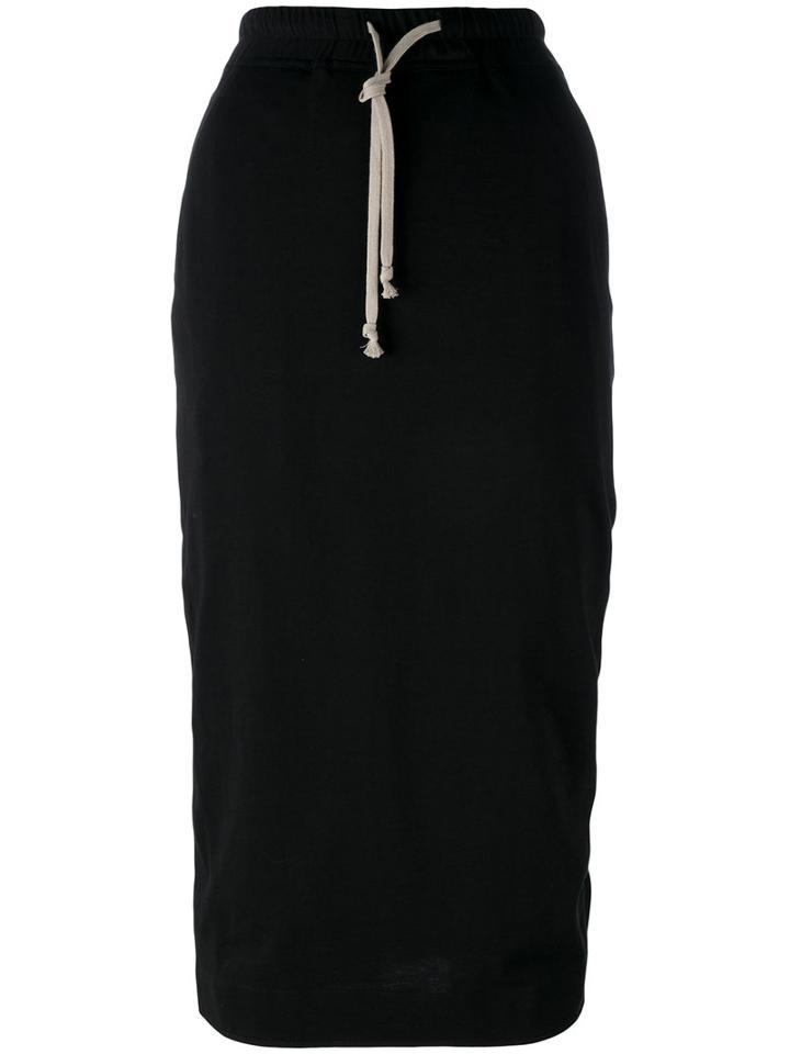 Rick Owens Drkshdw - Pillar Skirt - Women - Cotton - Xs, Black, Cotton