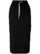 Rick Owens Drkshdw - Pillar Skirt - Women - Cotton - Xs, Black, Cotton