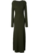 Josh Goot Ribbed Detail Dress, Women's, Size: Small, Green, Wool
