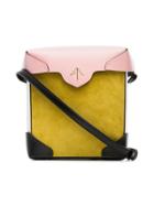 Manu Atelier Yellow And Bubblegum Mini Pristine Suede And Leather