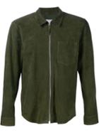 Our Legacy Zipped Shirt Jacket, Men's, Size: L, Green, Leather