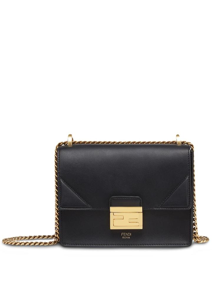 Fendi Small Kan U Shoulder Bag - Black
