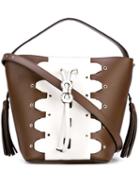 Furla - Eyelet Detail Cross Body Bag - Women - Calf Leather - One Size, Women's, Brown, Calf Leather