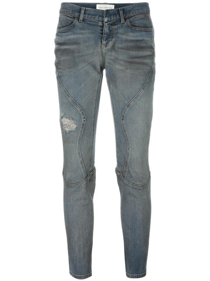 Faith Connexion Cropped Skinny Jeans, Women's, Size: 25, Blue, Cotton/spandex/elastane