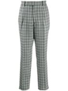 Alexander Mcqueen Houndstooth Check Trousers - Blue