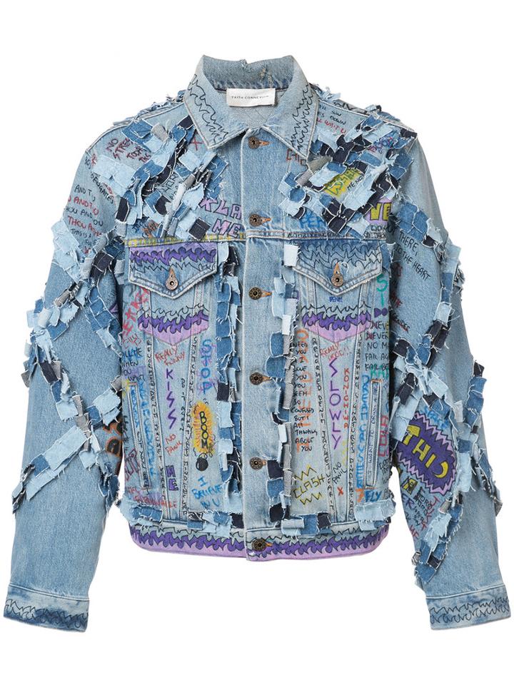 Faith Connexion - Ntmb Collage Denim Jacket - Men - Cotton - M, Blue, Cotton