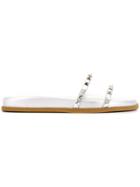 Valentino Valentino Garavani Moonwalk Rockstud Slides - Grey