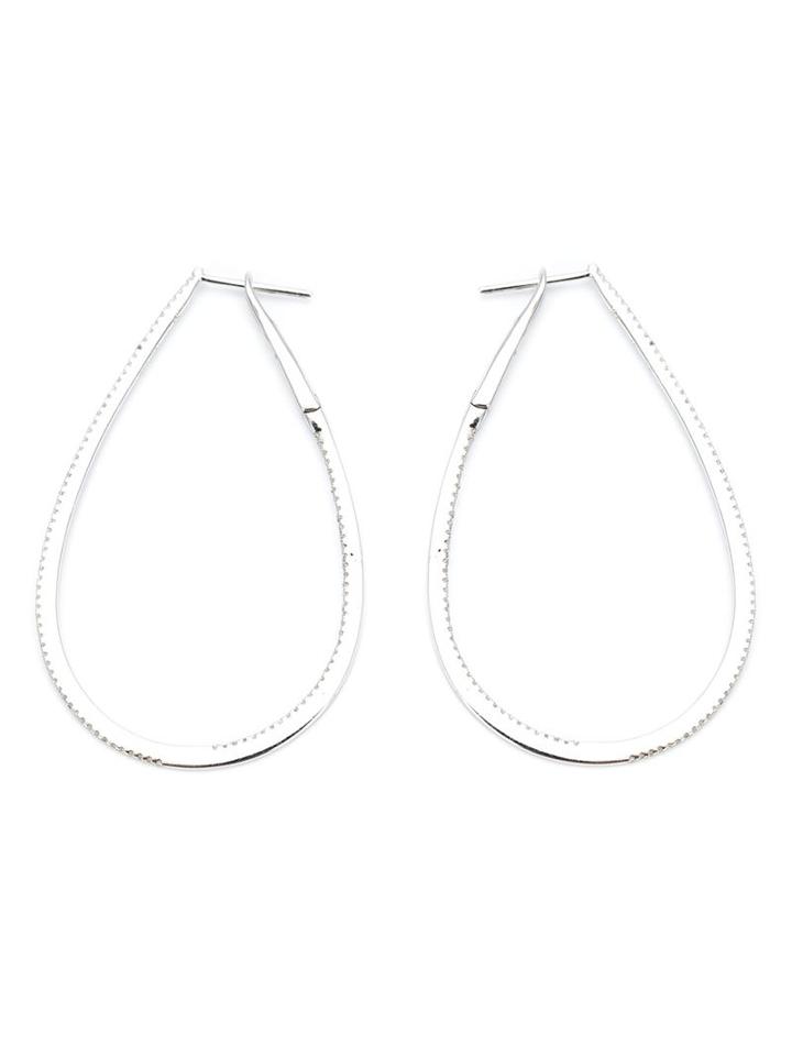 Shylee Rose Diamond Oval Hoop Earrings