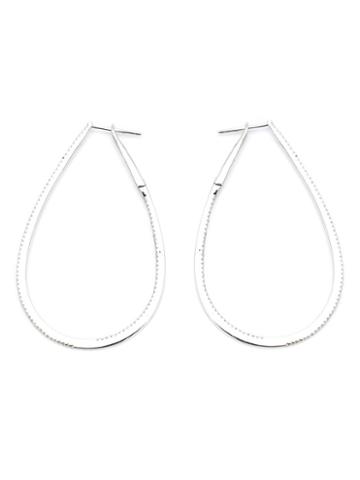 Shylee Rose Diamond Oval Hoop Earrings