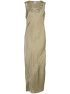 Zanini Floral Embroidered Maxi Dress - Green
