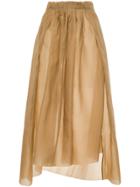 Uma Wang Gathered Front Skirt - Brown