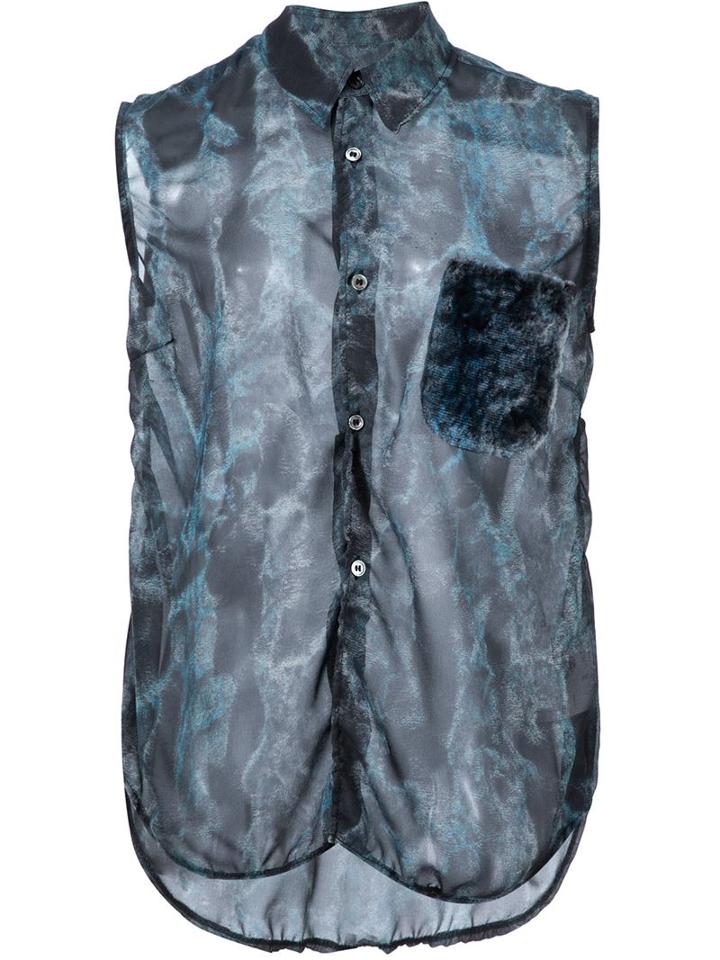Comme Des Garçons Comme Des Garçons Sheer Sleeveless Shirt