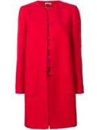 Miu Miu Bow-detailed Coat - Red