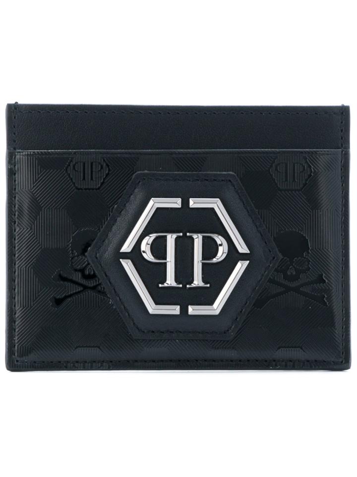 Philipp Plein Logo Plaque Card Holder - Black