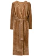 Rejina Pyo Claire Shearling Coat - Brown