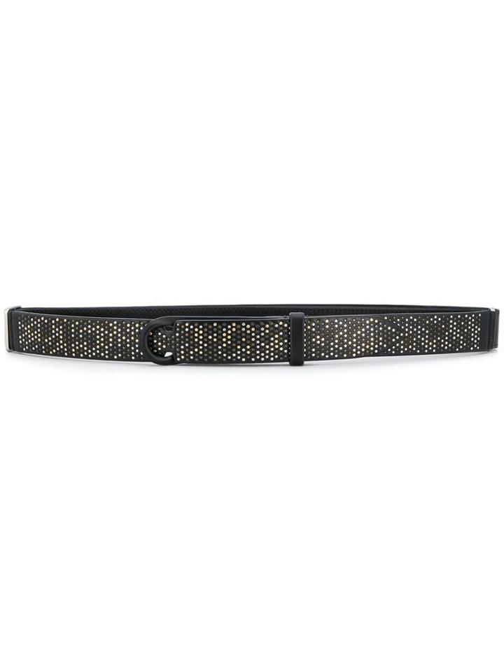 Orciani Nobuckle Studded Belt - Black