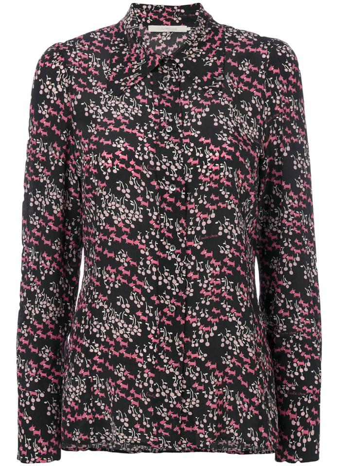 L'autre Chose Patterned Shirt - Black