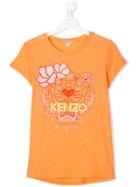Kenzo Kids Hawaian Tiger T-shirt - Orange