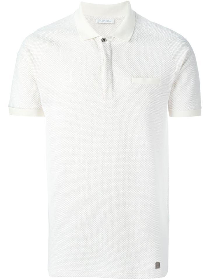 Versace Collection Textured Polo Shirt