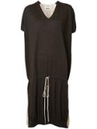 Uma Wang Drawstring T-shirt Dress, Women's, Size: Medium, Brown, Cashmere/silk