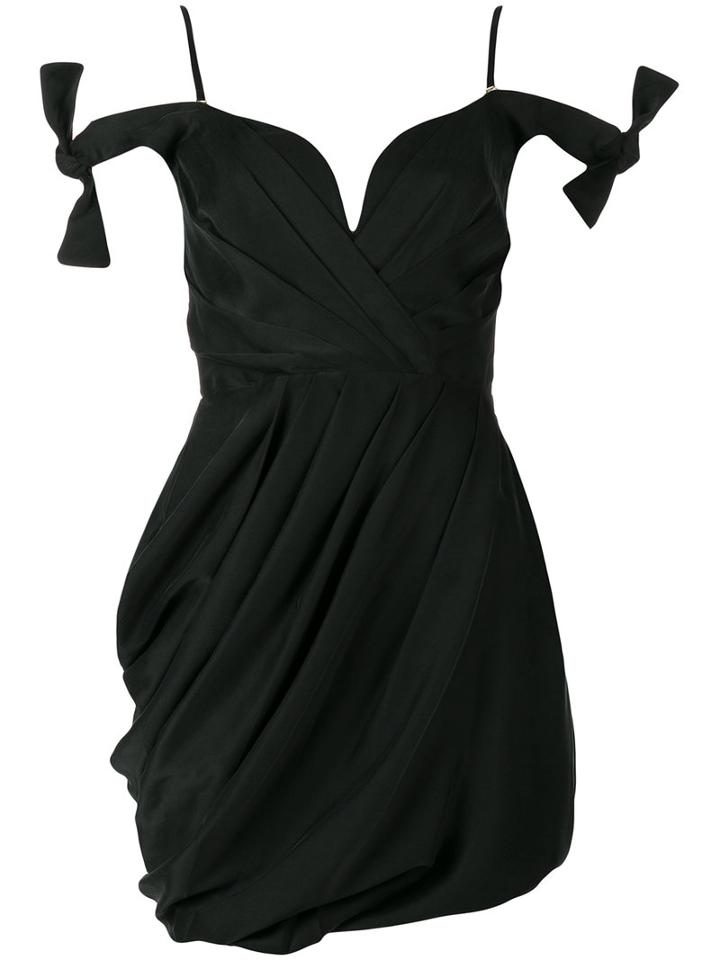 Zimmermann Winsome Drape Cocktail Dress, Women's, Size: 1, Black, Silk/polyester