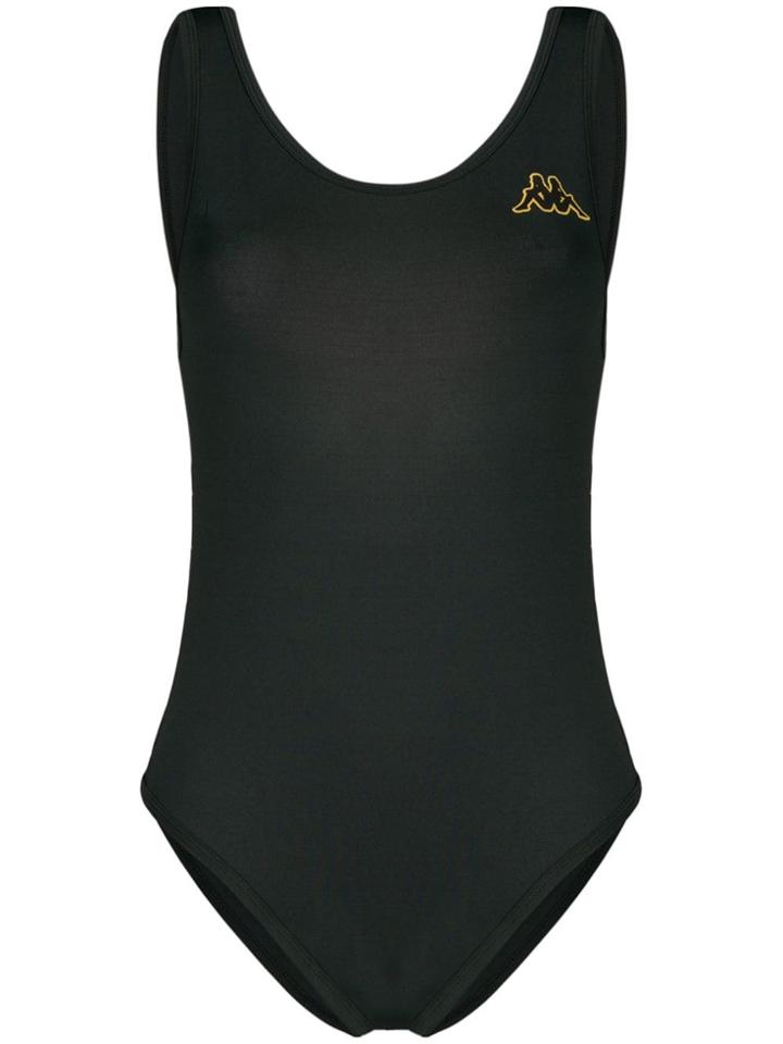Kappa Logo Print Swimsuit - Black